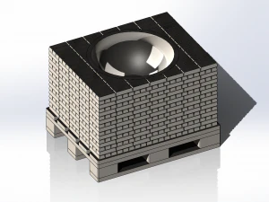 Porta huevos como monta&ntilde;a de lingotes de oro Modelo de impresión 3D