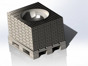 Porta huevos como monta&ntilde;a de lingotes de oro Modelo de impresión 3D