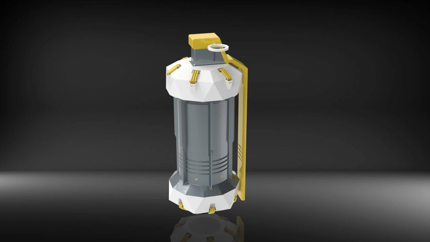Sci-Fi Grenade as Stash Container 3D Print Model .c4d .max .obj .3ds .fbx .stl .blend 