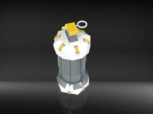 Sci-Fi Grenade as Stash Container 3D Print Model