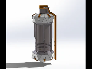 Sci-Fi Grenade as Stash Container 3D Print Model