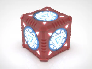 Porta-velas como reator de arco cubo do Homem de Ferro Modelo de Impressão 3D