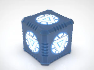 Candle Holder as Iron Man Cube Arc Reactor 3D Print Model