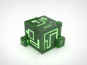 Ion Cube as Candle Holder 3D Print Model