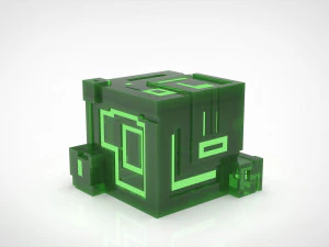 Ion Cube as Candle Holder 3D Print Model