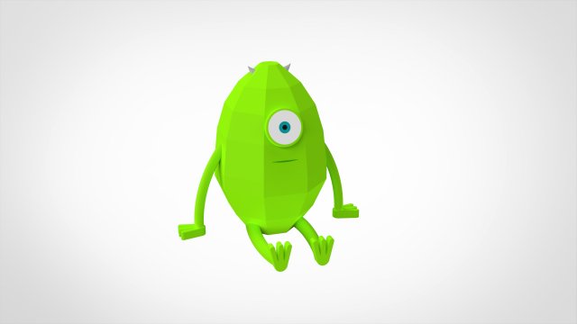 Mike Wasowski Easter Box 3Dプリントモデル .c4d .max .obj .3ds .fbx .stl .blend