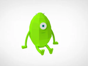Caixa de P&aacute;scoa Mike Wazowski Modelo de Impressão 3D