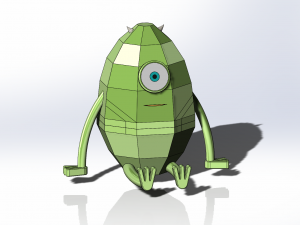 Mike Wasowski Easter Box 3Dプリントモデル