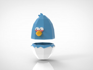 Blue Easter Box Assembly 3D Baskı Modeli