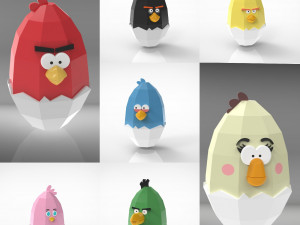 Angry Birds Easter Boxes Collection 3D Print Model