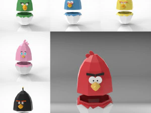 Angry Birds Easter Boxes Collection 3D Print Model