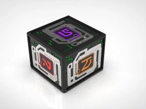 कैंडल होल्डर के रूप में एलियन टैबलेट के साथ सबनॉटिका क्यूब 3D प्रिंट मॉडल