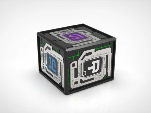 Subnautica Cube with Alien Tablets AS Candle Holder 3D Print Model