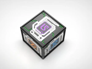 Subnautica Cube with Alien Tablets AS Candle Holder 3D Print Model