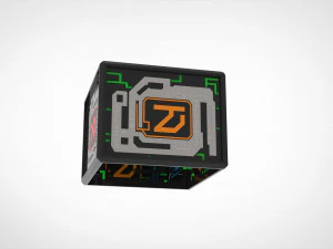 Subnautica Cube with Alien Tablets AS Candle Holder 3D Print Model