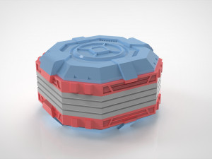 Weed Box with Twisted Rings and Hinge Lid 3D Print Model