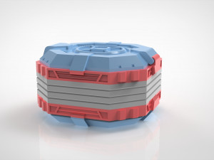 Weed Box with Twisted Rings and Hinge Lid 3D 프린트 모델