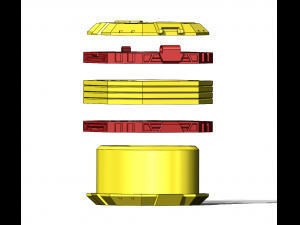 Weed Box with Twisted Rings and Hinge Lid 3D 프린트 모델