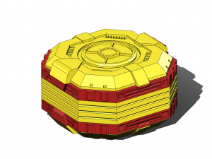 Weed Box with Twisted Rings and Hinge Lid 3D 프린트 모델
