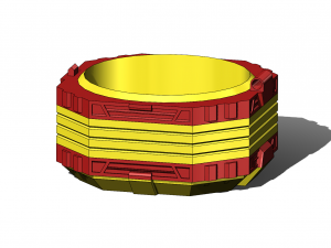 Weed Box with Twisted Rings and Hinge Lid 3D 프린트 모델