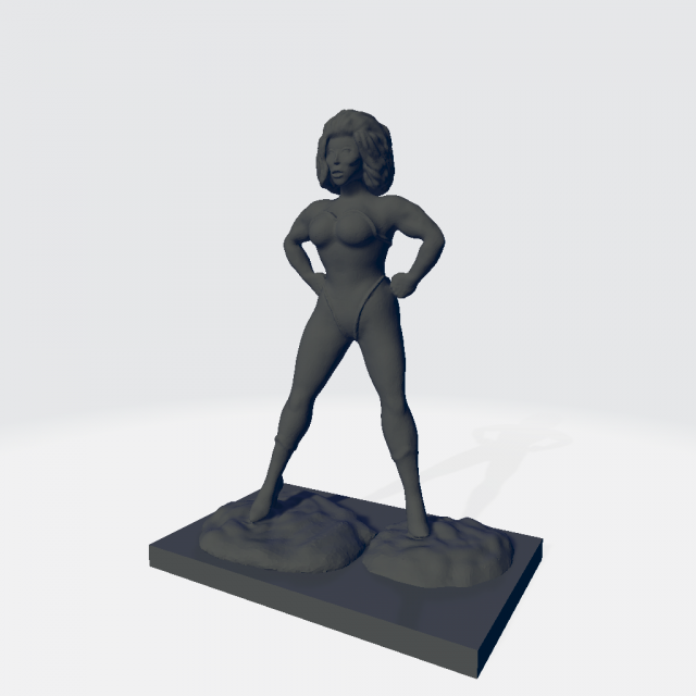 Lady Fortis - paintable figure 3Dプリントモデル .c4d .max .obj .3ds .fbx .stl .blend 