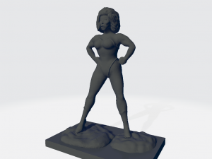 Lady Fortis - paintable figure Modello di stampa 3D