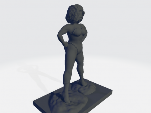 Lady Fortis - paintable figure 3Dプリントモデル