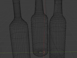 Vintage glass bottle 3D Model