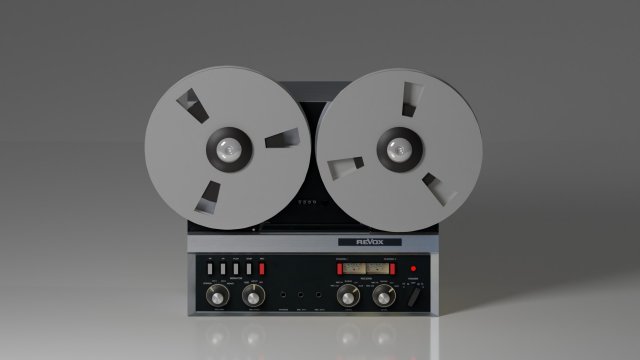 3d famous revox a77 tape recorder