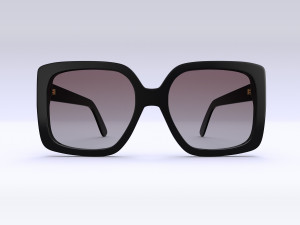 Dezi sunglasses square black for womens 3D 模型