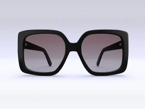 Dezi sunglasses square black for womens 3D Model