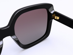Dezi sunglasses square black for womens 3D मॉडल