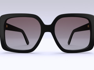 Dezi sunglasses square black for womens 3D मॉडल