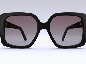 Dezi sunglasses square black for womens 3D Model