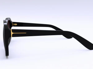 Dezi sunglasses square black for womens 3D Model