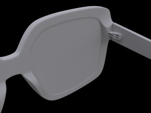 Dezi sunglasses square black for womens 3D मॉडल