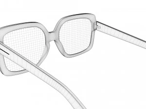 Dezi sunglasses square black for womens 3D Model