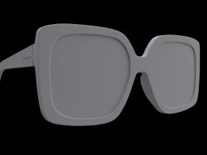Dezi sunglasses square black for womens 3D Model