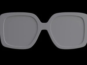 Dezi sunglasses square black for womens 3D Model