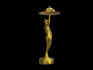 Golden Foodie Chef Trophy 3D Model
