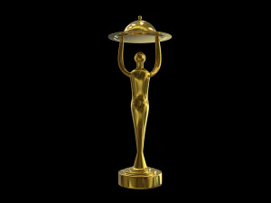 Golden Foodie Chef Trophy 3D Model