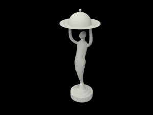 Golden Foodie Chef Trophy 3D Model