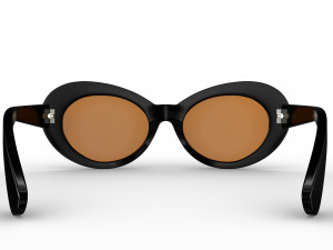 Kurt Cobain Round Black Frame Sunglasses 3D Модель