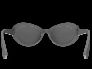 Kurt Cobain Round Black Frame Sunglasses 3D Model