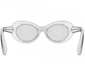 Kurt Cobain Round Black Frame Sunglasses 3D Модель