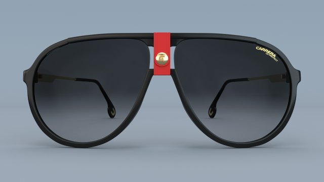 Carrera Square Pilot Sunglasses 3D 모델 .c4d .max .obj .3ds .fbx .stl .blend 