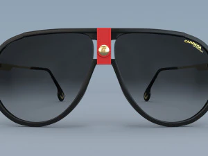 Carrera Square Pilot Sunglasses 3D Model