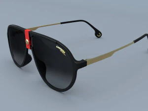 Carrera Square Pilot Sunglasses 3D Model