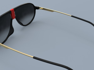 Carrera Square Pilot Sunglasses 3D 모델