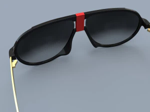Carrera Square Pilot Sunglasses 3D Model